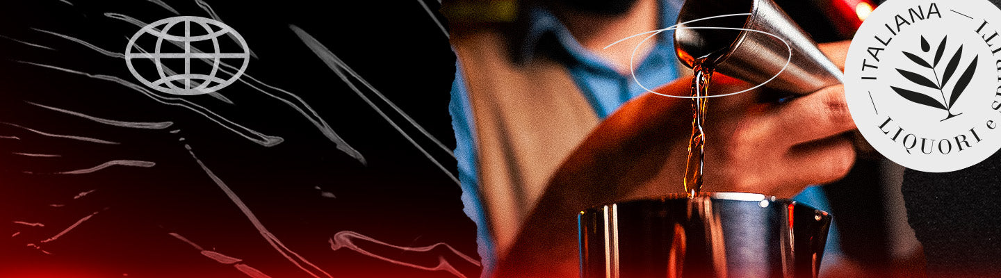 barman con jigger - italiana liquori e spiriti